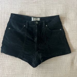 Black High Rise Cord Shorts - Free People - sz 25
